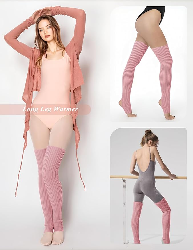 v28 Long Leg Warmer, Women’s Men 80s Party Ribbed Knit Dance Sports