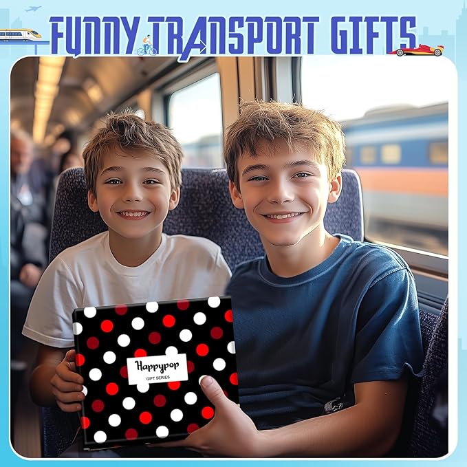 HAPPYPOP Train Tractor Gifts For Boys - Funny Railroad Tractor Socks For Kids 7-12 Years Old