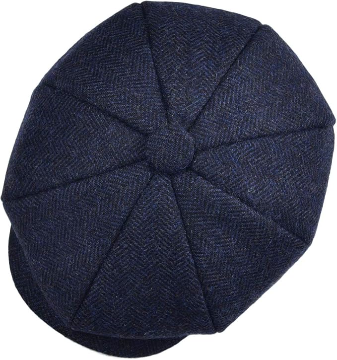 Boys Vintage Newsboy Cap Tweed Flat Beret Cabbie Hat for Kids Toddler Pageboy
