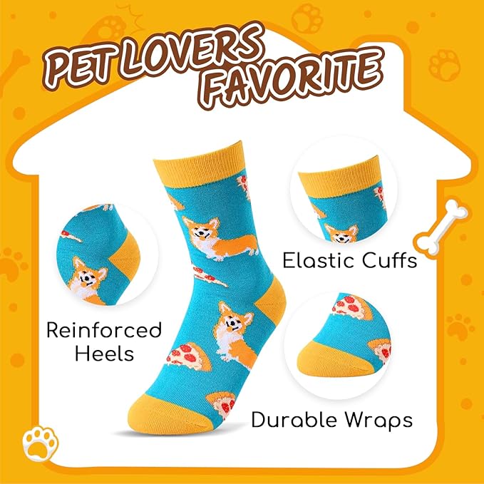 HAPPYPOP Animal Lover Gifts for Boys Girls - Funny Socks for Kids, Silly Shark Socks 4-12 Years
