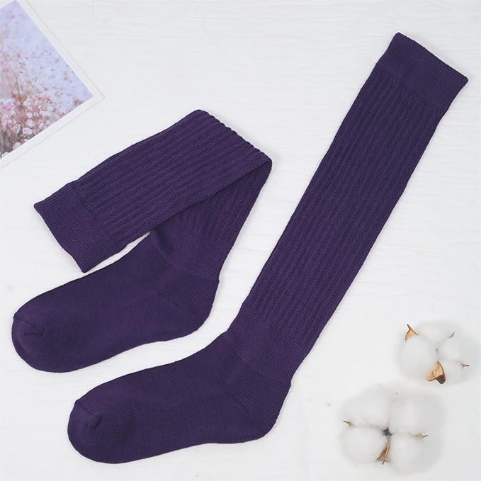 Intgoodluckycc Slouch Scrunch Socks for Women, Scrunch Long High Tube Socks