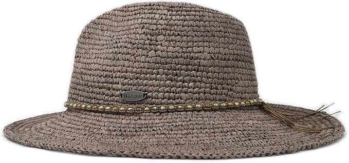 Wallaroo Hat Company – Women’s Malibu Fedora – Wide Brim Natural Fiber Sun Hat with Adjustable Sizing for Medium Crown Sizes