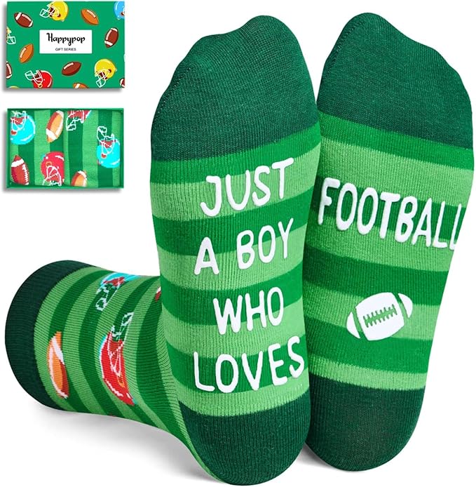 HAPPYPOP Sports Gifts for Kids - Boys Basketball Tennis Hockey Baseball Soccer Socks