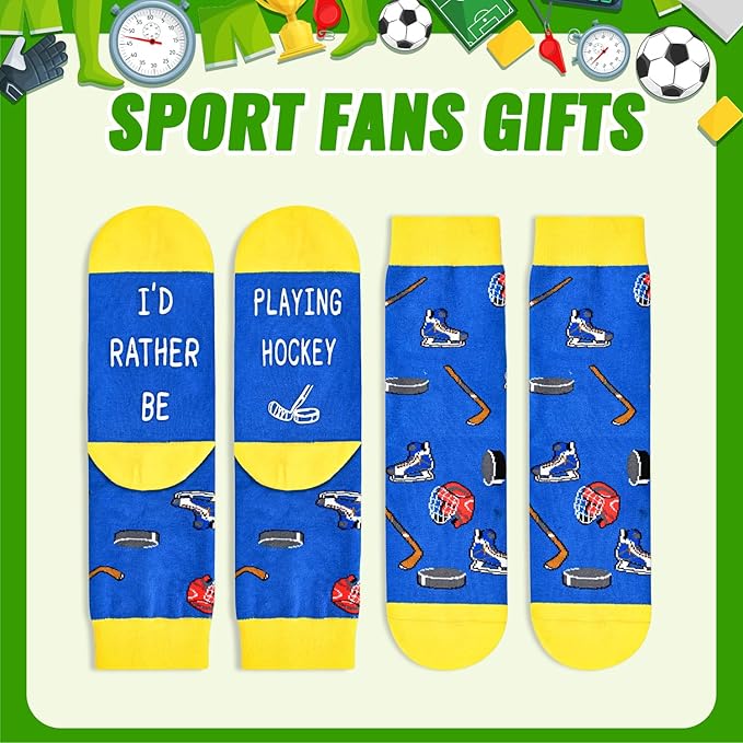 HAPPYPOP Sports Gifts for Kids - Soccer Baseball Basketball Hockey Volleyball Socks