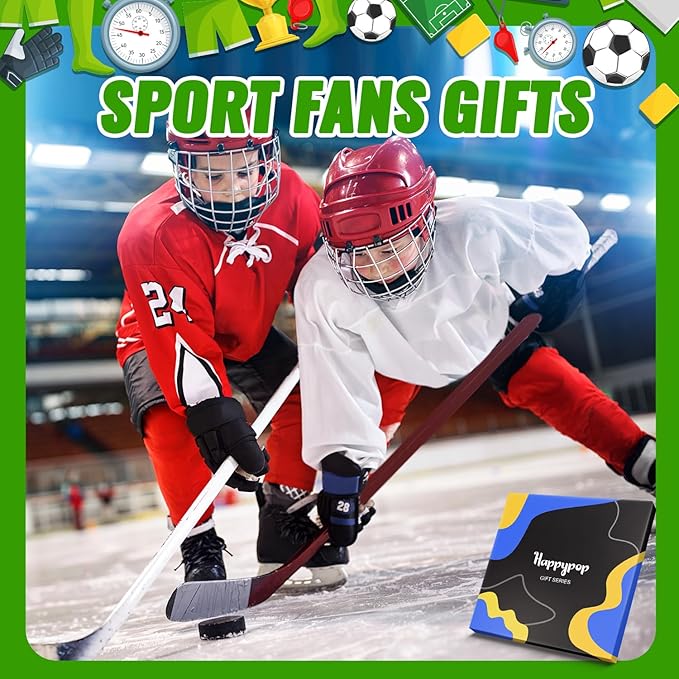 HAPPYPOP Sports Gifts for Kids - Soccer Baseball Basketball Hockey Volleyball Socks