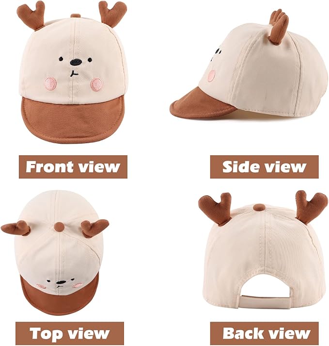 JANGANNSA Baby Duck Cap Infant Kids Sun Hat Bear Cute Cartoon Caps Spring Summer
