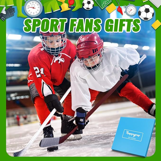 HAPPYPOP Sports Gifts for Kids - Boys Basketball Tennis Hockey Baseball Soccer Socks