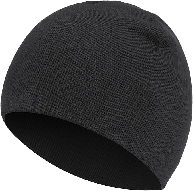 100% Cotton Beanie Hat for Men Women, Cuffless Soft Knit Warm Winter Hats Fisherman Beanies Skull Cap Unisex