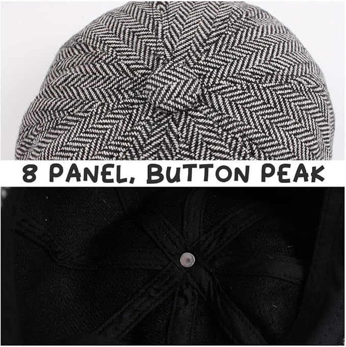 Toddler Boys Newsboy Caps Baby Kids Driver Cap Hat Vintage Tweed Flat Pageboy Hats 1-4 Y