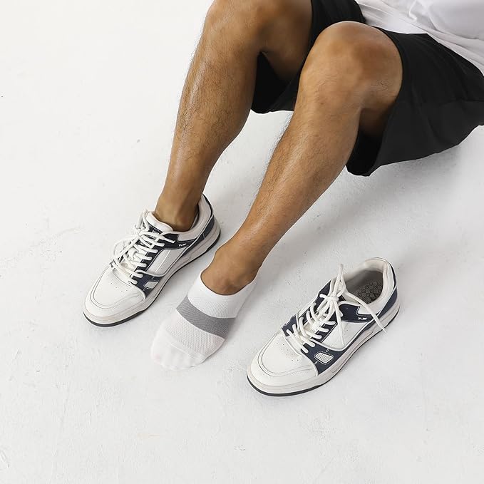 WANDER No Show Socks Mens 7/8 Pair Cotton Thin Non Slip Low Cut Men Invisible Sock 6-8/9-11/12-14