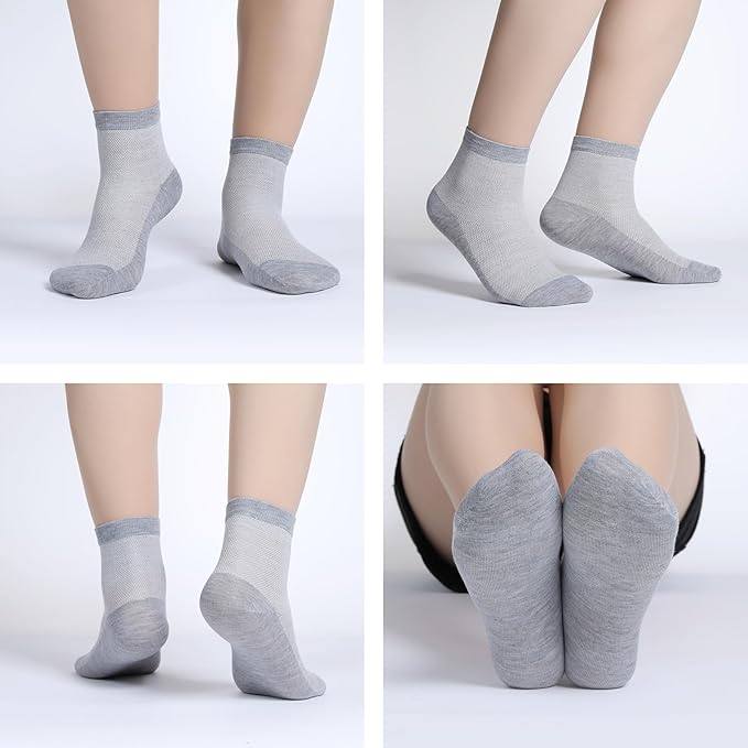 Women's Thin Cool Socks, Comfort Breathable Lightweight Ankle Socks