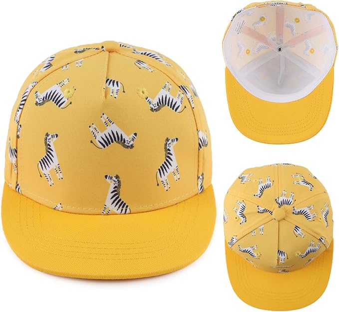 Peecabe Toddler Baseball Hat Novelty Boy Girl Sun Cap Flat Brim Kid Baseball Hats 6M-8Y
