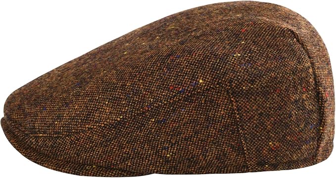 Kids Wool Tweed Newsboy Flat Cap Herringbone Boy Infant Toddler Child Youth Beret Hat