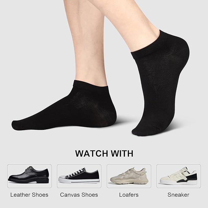 wernies No Show Socks Men, Low Cut Ankle Short Casual Cotton Socks with Non Slip Grips 6-10/11-13