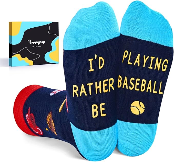 HAPPYPOP Gifts for Boys Girls - Basketball Baseball Hockey Football Softball Socks