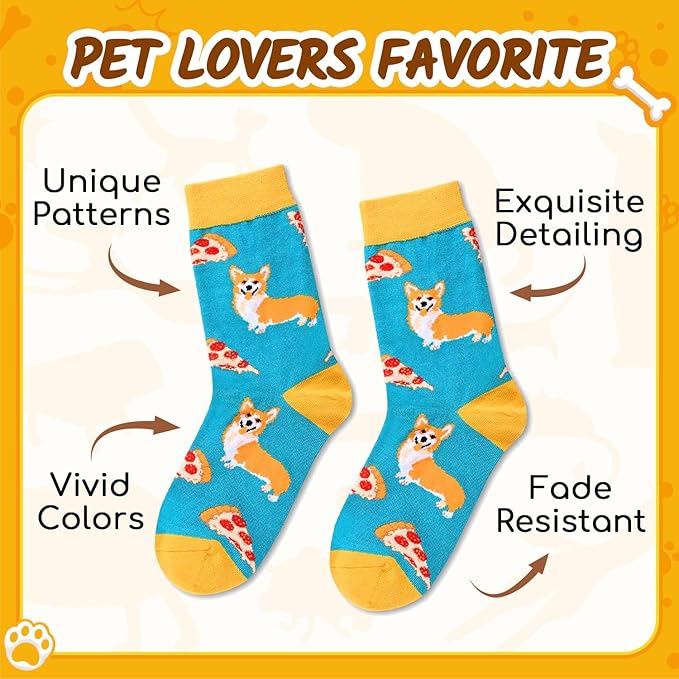 HAPPYPOP Animal Lover Gifts for Boys Girls - Funny Socks for Kids, Silly Shark Socks 4-12 Years
