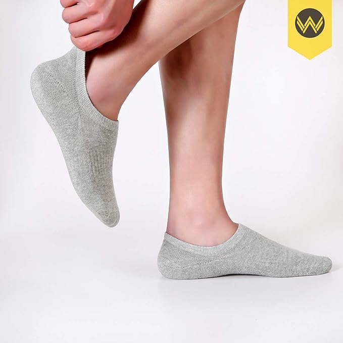 WANDER No Show Socks Mens 7/8 Pair Cotton Thin Non Slip Low Cut Men Invisible Sock 6-8/9-11/12-14