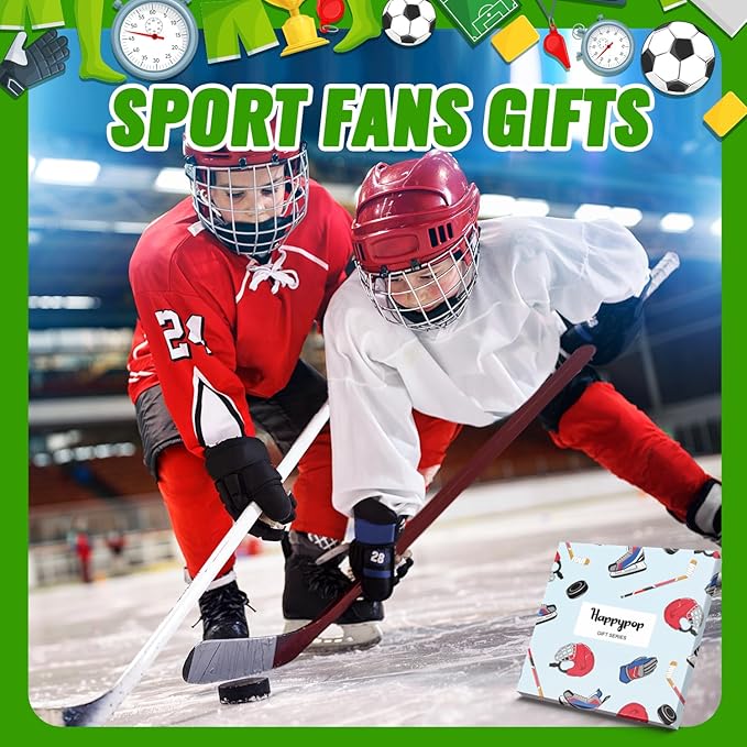 HAPPYPOP Birthday Gift for Boys - Soccer Basketball Baseball Hockey Socks for Kids