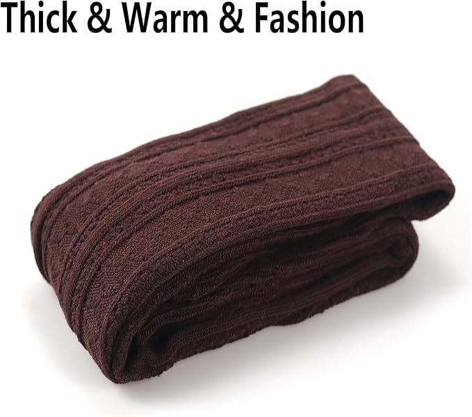 Bestjybt Women Thigh High Socks Cotton Cable Knit Over the Knee Boot Stockings Long Warm leg Warmers