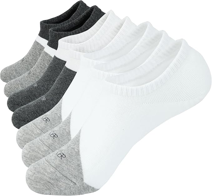 WANDER No Show Socks Mens 7/8 Pair Cotton Thin Non Slip Low Cut Men Invisible Sock 6-8/9-11/12-14