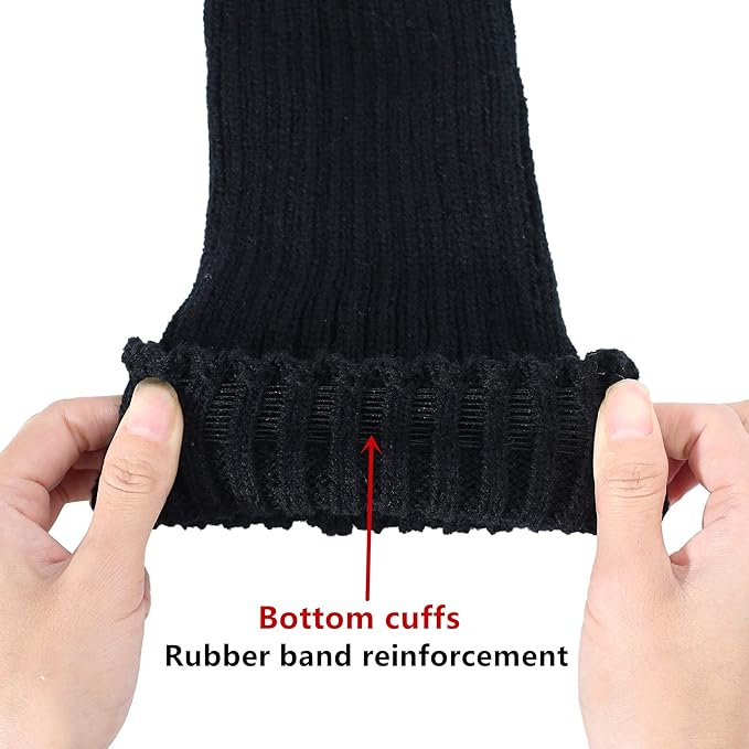Leotruny Women's Winter Thick Knit Extra Long Thigh High Leg Warmers