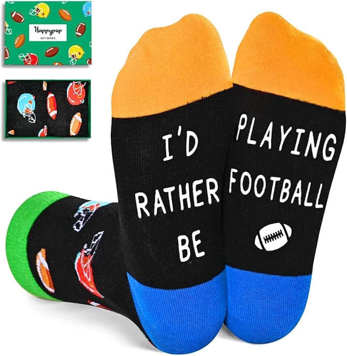 HAPPYPOP Gifts for Boys Girls - Basketball Baseball Hockey Football Softball Socks