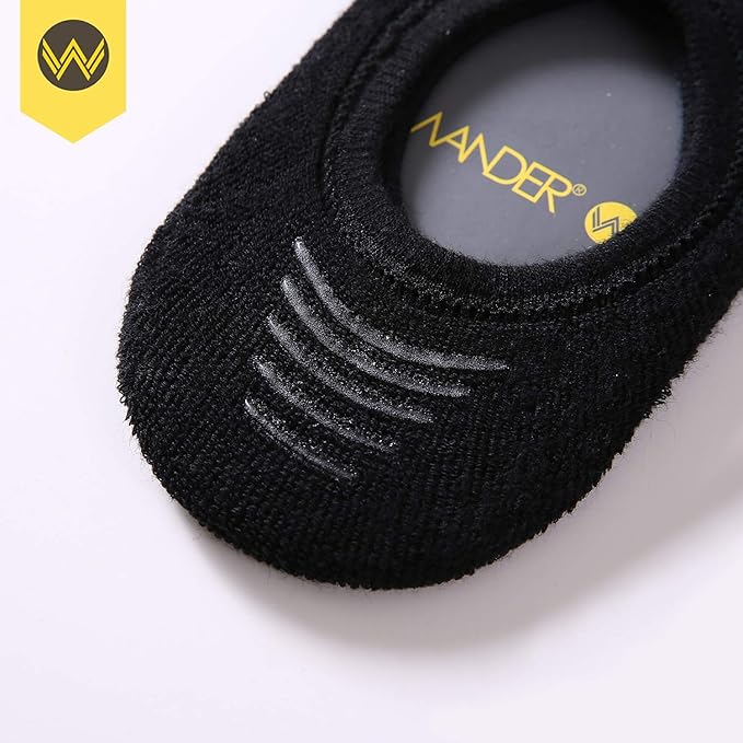 WANDER No Show Socks Mens 7/8 Pair Cotton Thin Non Slip Low Cut Men Invisible Sock 6-8/9-11/12-14