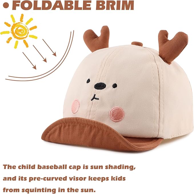 JANGANNSA Baby Duck Cap Infant Kids Sun Hat Bear Cute Cartoon Caps Spring Summer