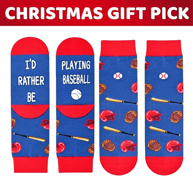 HAPPYPOP Sports Gifts for Kids - Soccer Baseball Basketball Hockey Volleyball Socks