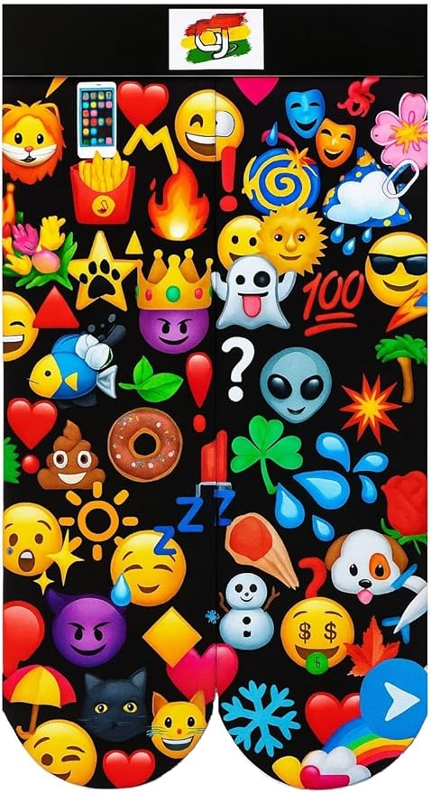 DJDesigns 3D Printed Graphic Kids Youth Sizes (Fits Ages 5-9) Mid Crew Sock