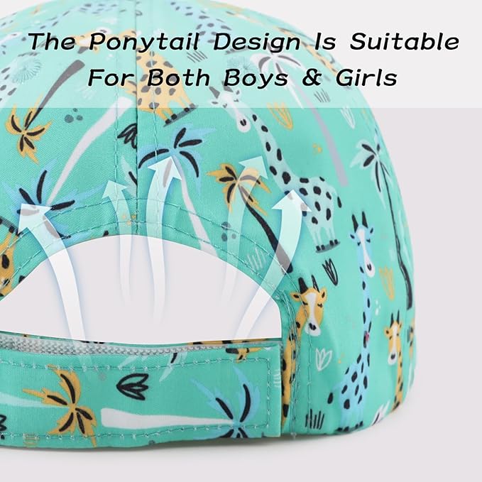 Peecabe Toddler Baseball Hat Novelty Boy Girl Sun Cap Flat Brim Kid Baseball Hats 6M-8Y