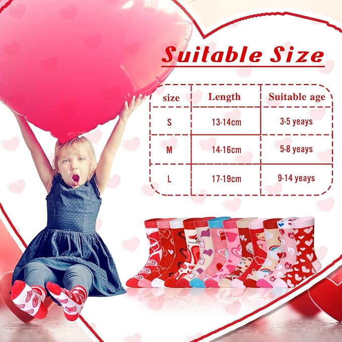 Shinymoon 12 Pairs Kids Breast Cancer Awareness Socks Pink Ribbon Crew Socks for Children Boys Girls Novelty Crazy Gifts