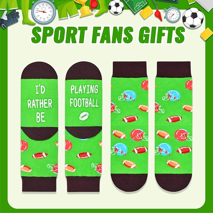 HAPPYPOP Sports Gifts for Kids - Soccer Baseball Basketball Hockey Volleyball Socks