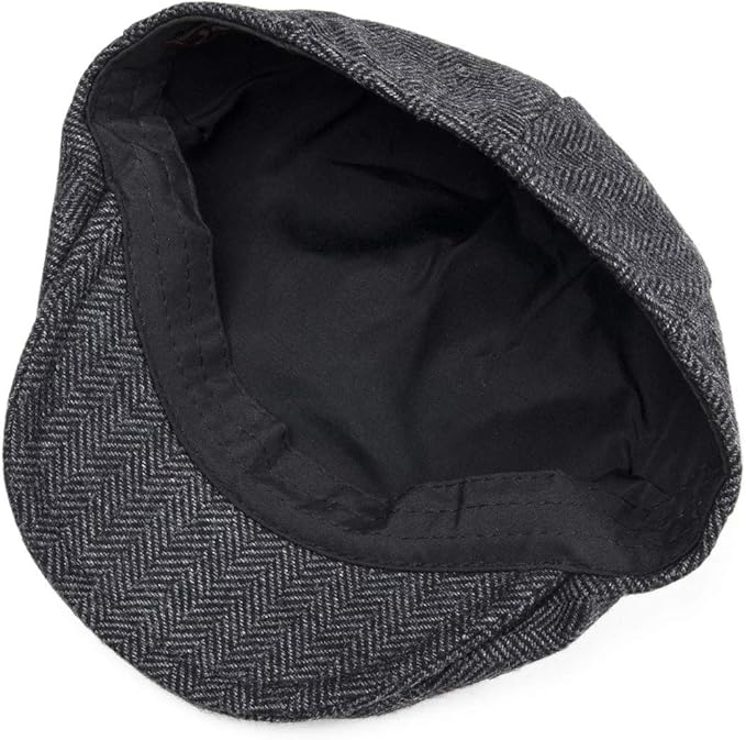 Kids Wool Tweed Newsboy Flat Cap Herringbone Boy Infant Toddler Child Youth Beret Hat