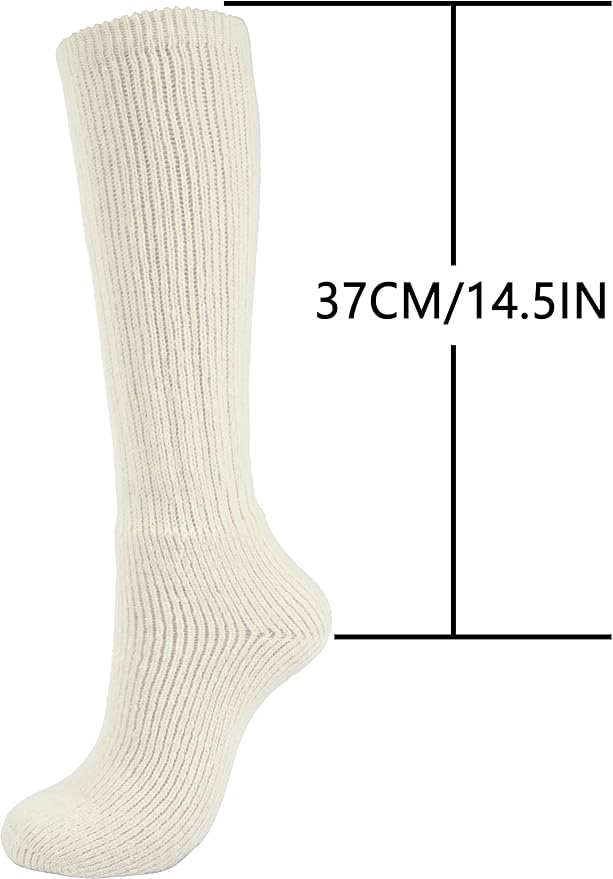 BomKinta Thick Slouch Socks Women - Long Soft Scrunch Knee High Boot Socks - Stack Socks for Women 3 Pair Pack Size 5-10