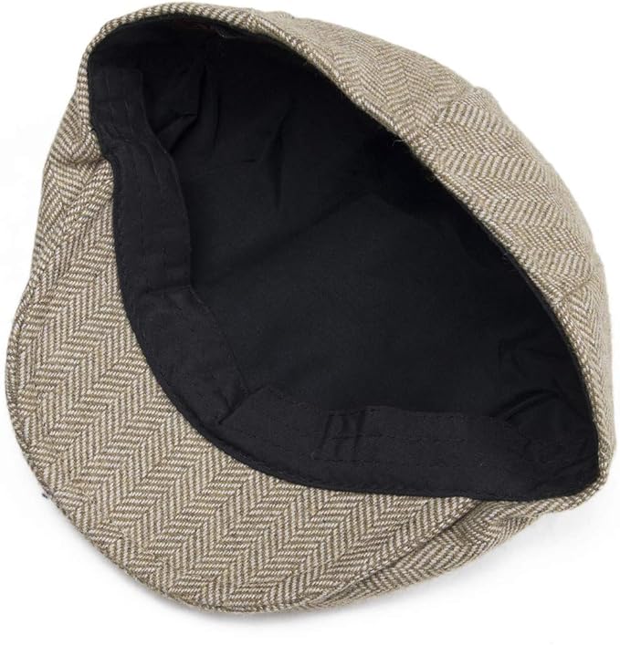 Kids Wool Tweed Newsboy Flat Cap Herringbone Boy Infant Toddler Child Youth Beret Hat