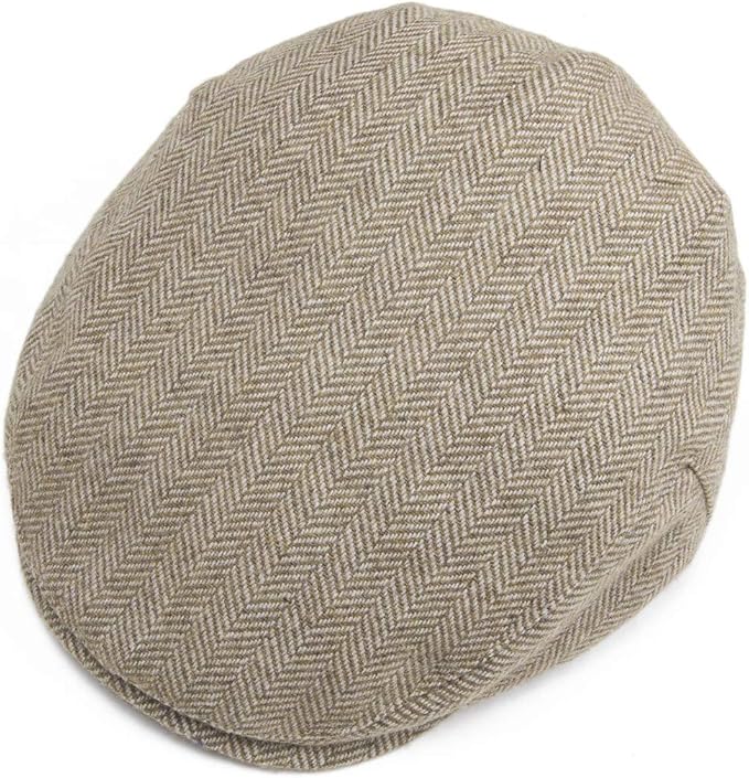 Kids Wool Tweed Newsboy Flat Cap Herringbone Boy Infant Toddler Child Youth Beret Hat