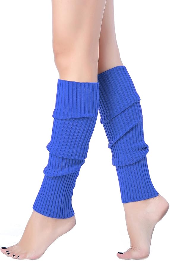 v28 Women Juniors Neon Ribbed Leg Warmers for 80s Eighty's Party Sports Yoga