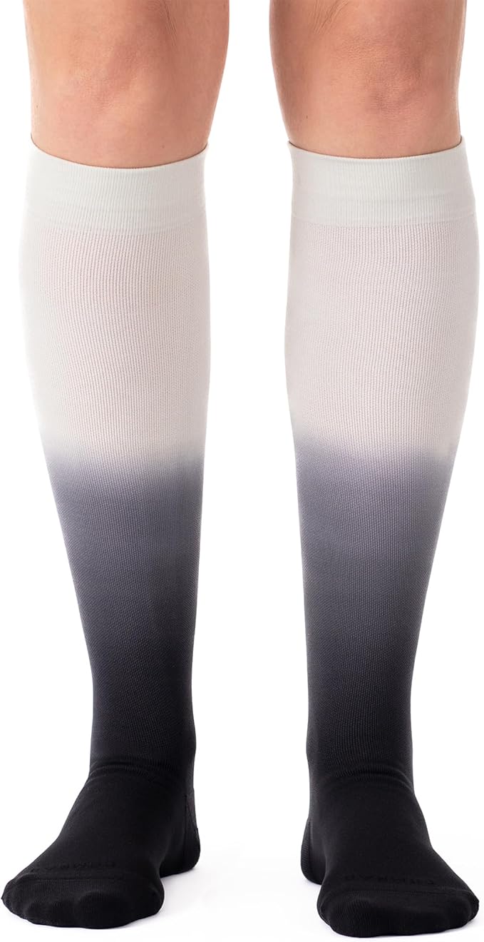 Comrad Nylon Knee High Socks - 15-20mmHg Graduated Compression Socks - Soft & Breathable Support Unisex Socks