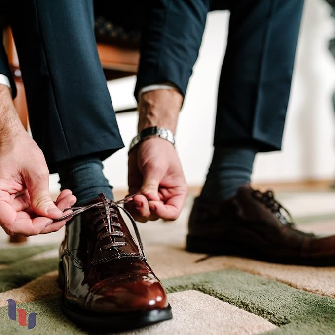 Hugh Ugoli Mens Cotton Dress Socks, Plain Colors, Regular Fit, Crew, Casual Socks, Shoe Size 6 to 15 (3 Pack)