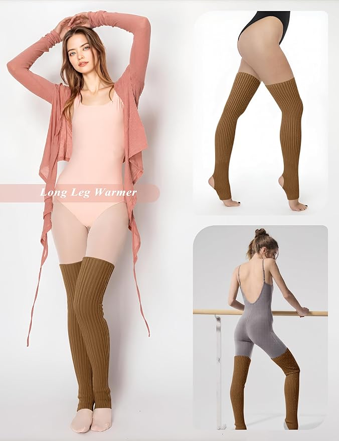 v28 Long Leg Warmer, Women’s Men 80s Party Ribbed Knit Dance Sports