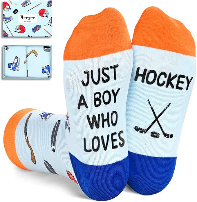 HAPPYPOP Birthday Gift for Boys - Soccer Basketball Baseball Hockey Socks for Kids