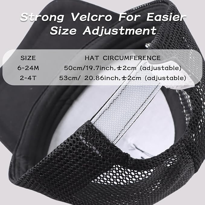 Peecabe Toddler Baseball Hat Novelty Boy Girl Sun Cap Flat Brim Kid Baseball Hats 6M-8Y