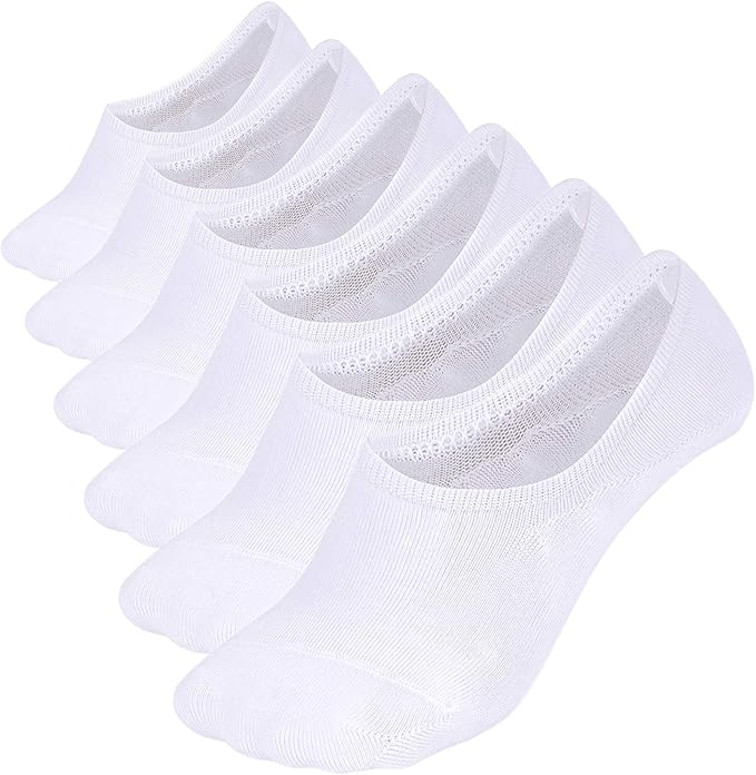WHISPER DEER No Show Socks Men Invisible Low cut Loafer Sneaker Socks Non-Slip