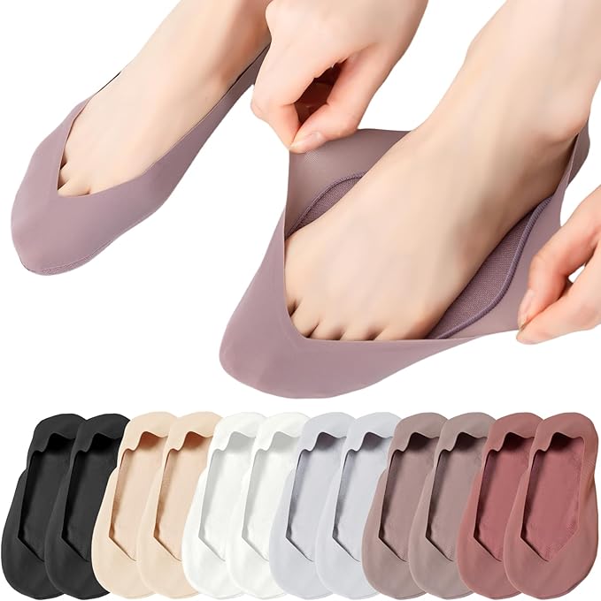 Lomitract Thin Ultra Low Socks (Women 5-12), Made of Ice Silk Surface on the Surface & Cotton on the Bottom