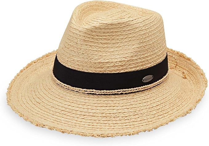 Wallaroo Hat Company Women’s Paloma Fedora – UPF 50+ Sun Protection, Wide Brim Natural Fiber Sun Hat for Medium Crown Sizes