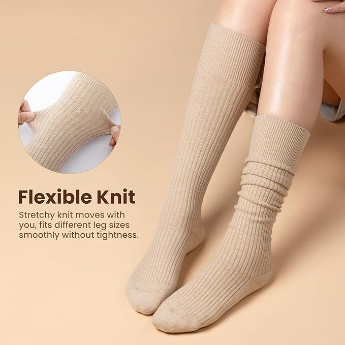 RockDove Women's Knee-High Slouchy Cashmere Brushed Socks