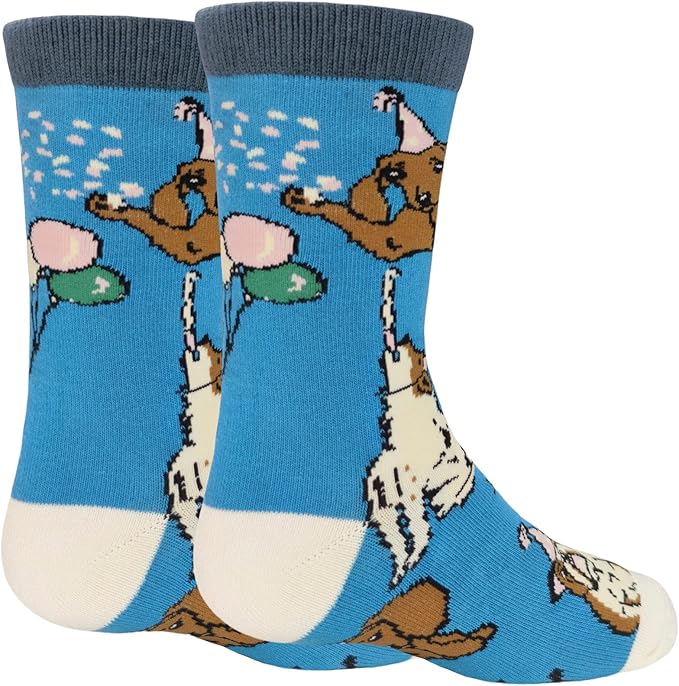ooohyeah Kid's Novelty Cute Animals Crew Socks, Funny Crazy Silly Cool Casual Dress Socks for Boy and Girl, Size 1-5