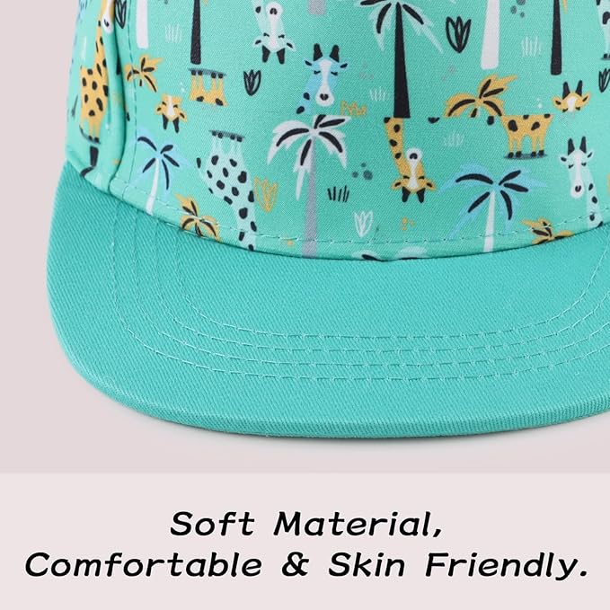 Peecabe Toddler Baseball Hat Novelty Boy Girl Sun Cap Flat Brim Kid Baseball Hats 6M-8Y