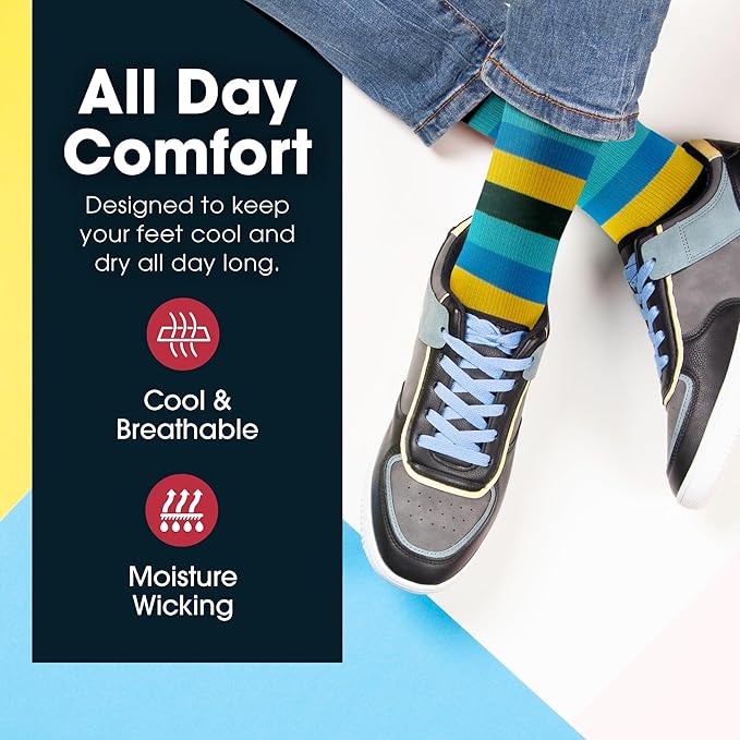 ZEKE Crazy Socks for Kids - Boys Funky Dress Socks - Funny Cool Silly Fun Socks - Wacky Novelty Gift